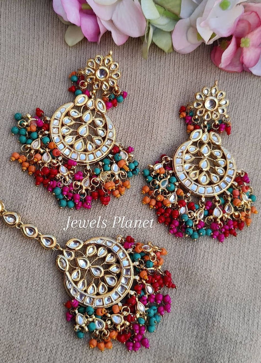 Rytasha Kundan Earrings Tikka