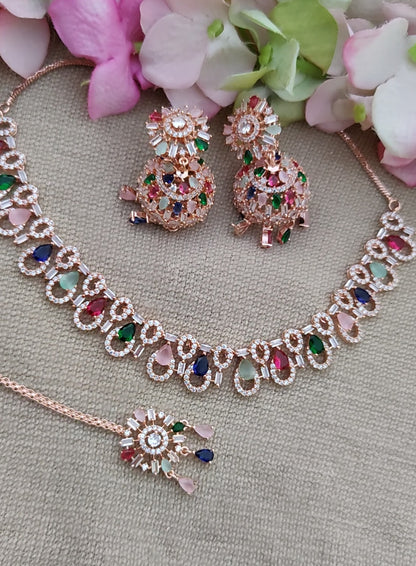 Rutika AD Necklace Set